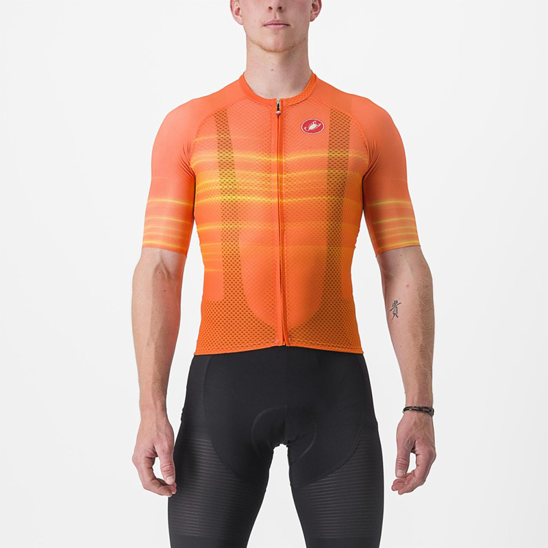 Tricou cu maneca scurta Castelli Climber's 3.0 SL2, portocaliu - Wheelsports